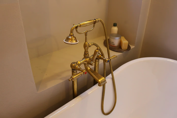 CARUSO - 2 hole floor standing bathtub tap with hand shower by Park Avenue - view 3